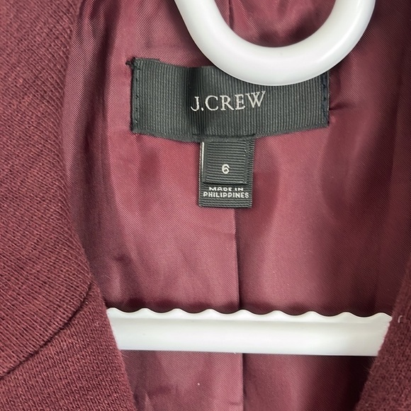J Crew Burgundy Snap Closure Dress Coat - Picture 4 of 10